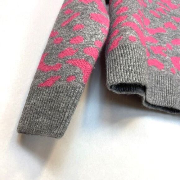 NWT Vigoss Sweater Womens XL Barbie Pink Leopard Print Knit Pullover Long Sleeve - Picture 8 of 15